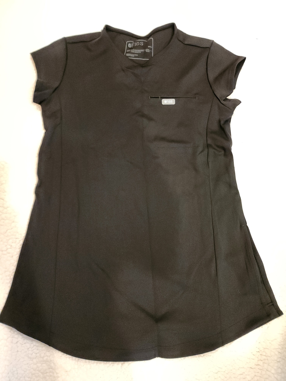 FIGS Women's Black V-Neck Scrub Top